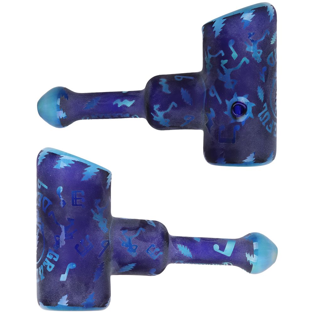 Grateful Dead x Pulsar Ethereal Music Etched Glass Hammer Bubbler - 5"