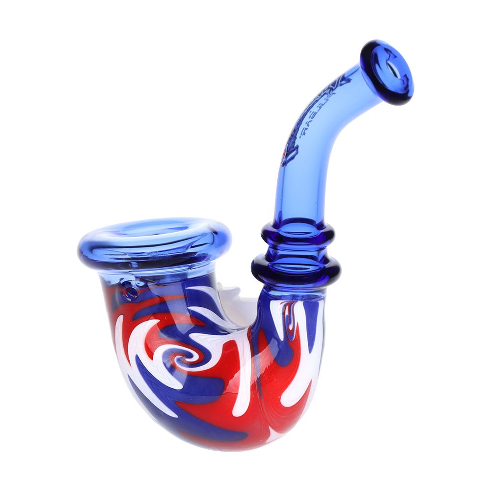 Grateful Dead x Pulsar Bolt Handle Wig Wag Glass Sherlock Pipe - 5"