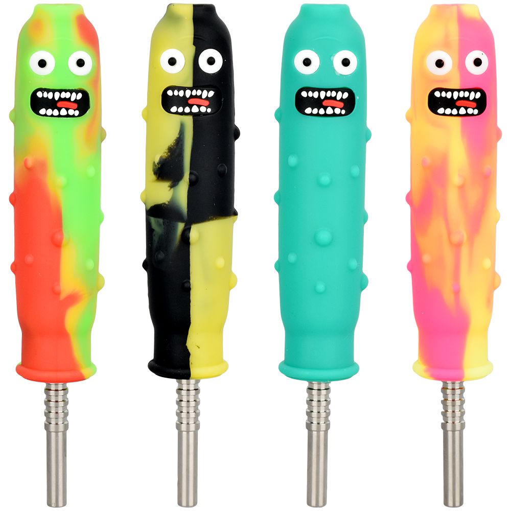 Pickle Richard Silicone Dab Straw + Titanium Tip - 4.75" / 10ct