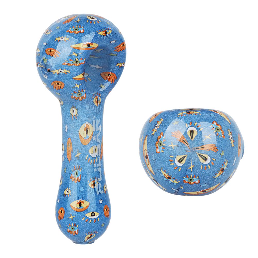 Pulsar Inside Print Glass Spoon Pipe | 5"