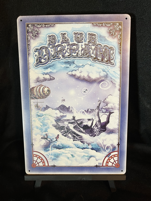 Blue Dream Girl Flying Srain Art 8" x 12"  Aluminum Sign