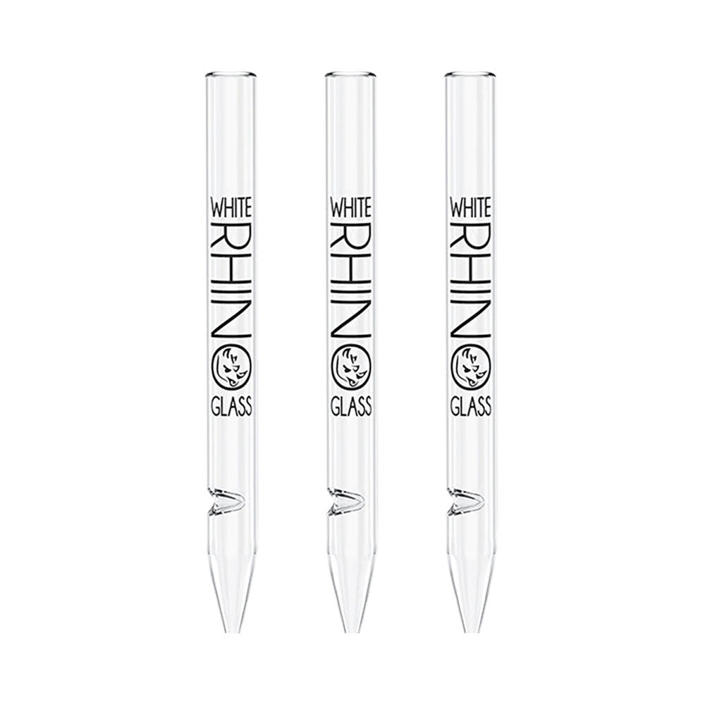 White Rhino Dab Straw w/ Silicone Cap | 5" | 25pc Display