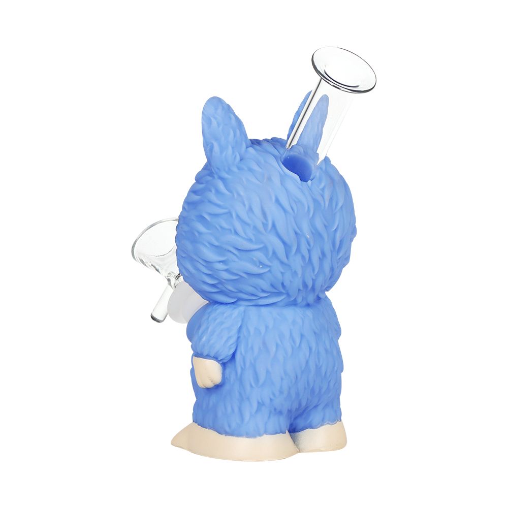4CT BUNDLE - Funny Animals Glass & Vinyl Water Pipe - 6" / 14mm F / Assorted Colors