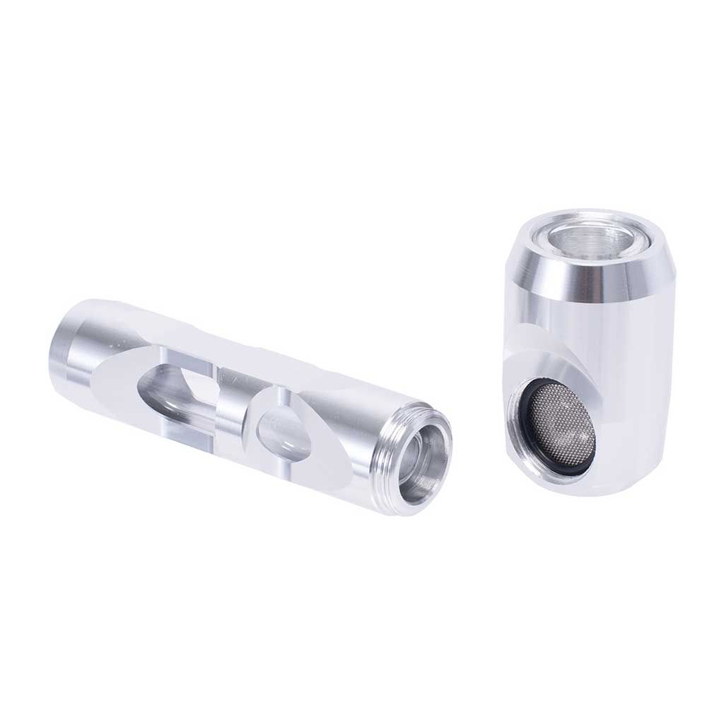 ALUMINUM GLASS SMOKING PIPE