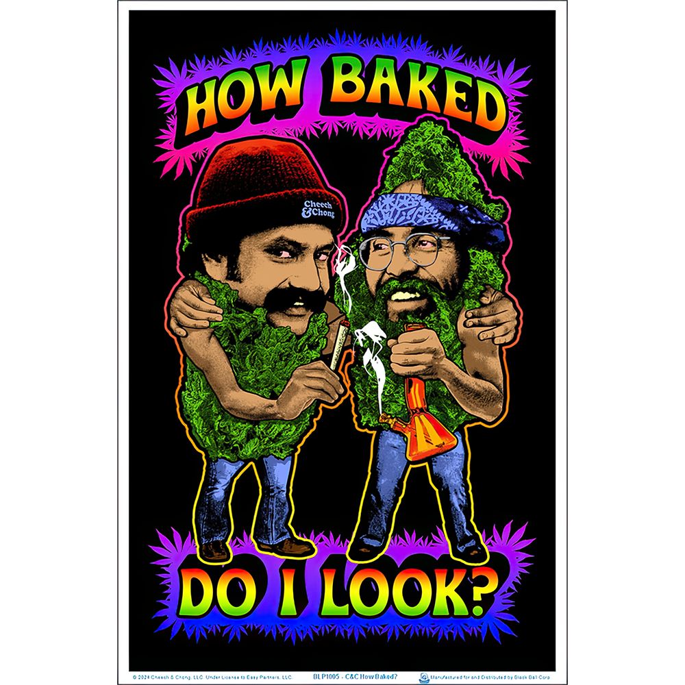 Cheech & Chong How Baked Do I Look? Black Light Poster - 23"x35"