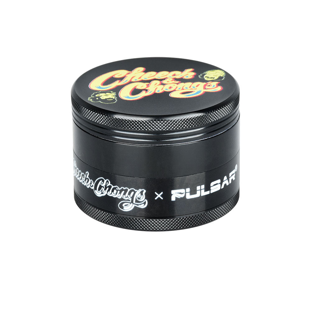 Cheech & Chong's x Pulsar Metal Grinder - Black / 4pc / 2.5" 6pcs