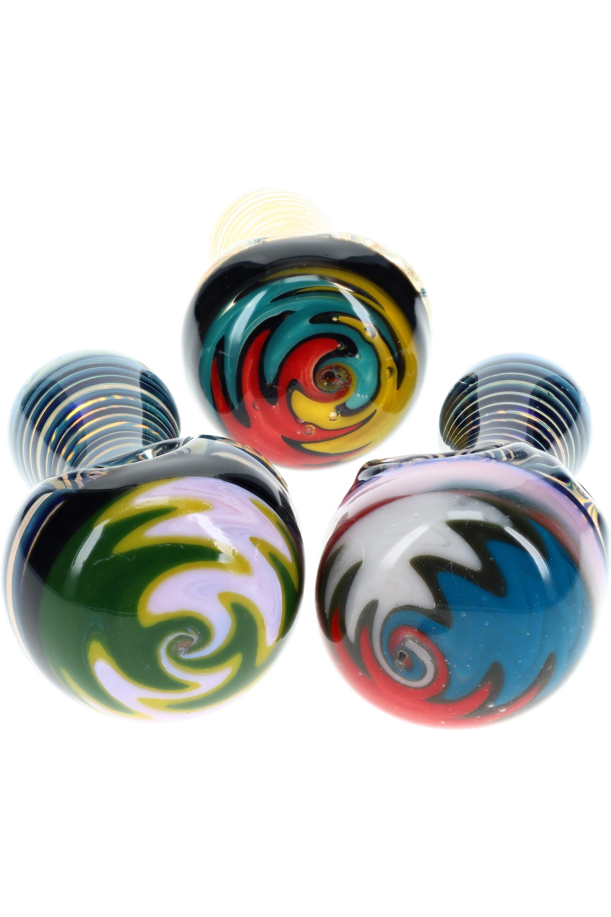 Color-Changing Reverse Glass Spoon “Swirl Top” – 4″ – Assorted Colors