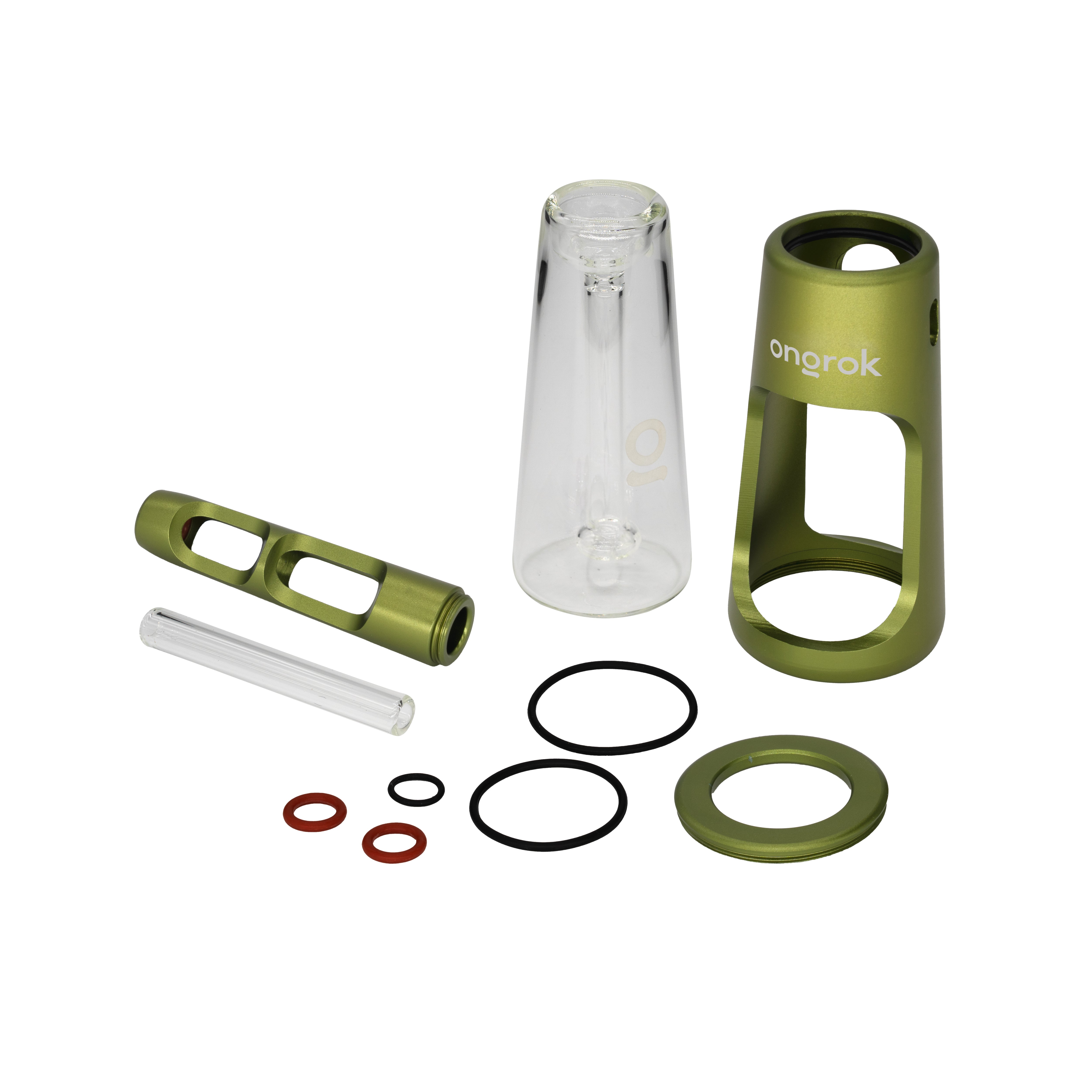 ONGROK Portable Glass Aluminum Bubbler Pipe