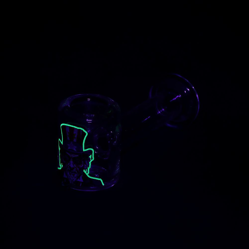 Pulsar Melting Uncle Sam Glass Hand Pipe - 4.5"