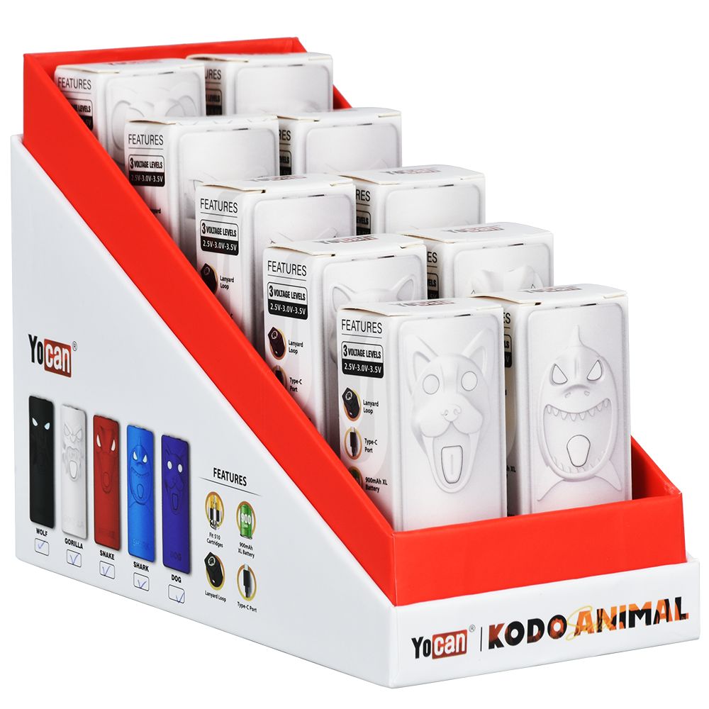 Yocan Kodo Variable Voltage 510 Cart Vape Battery |  900mAh 10ct
