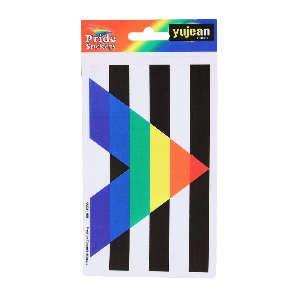 LGBTQ Ally Pride Flag Sticker - 5.25"x3.25"