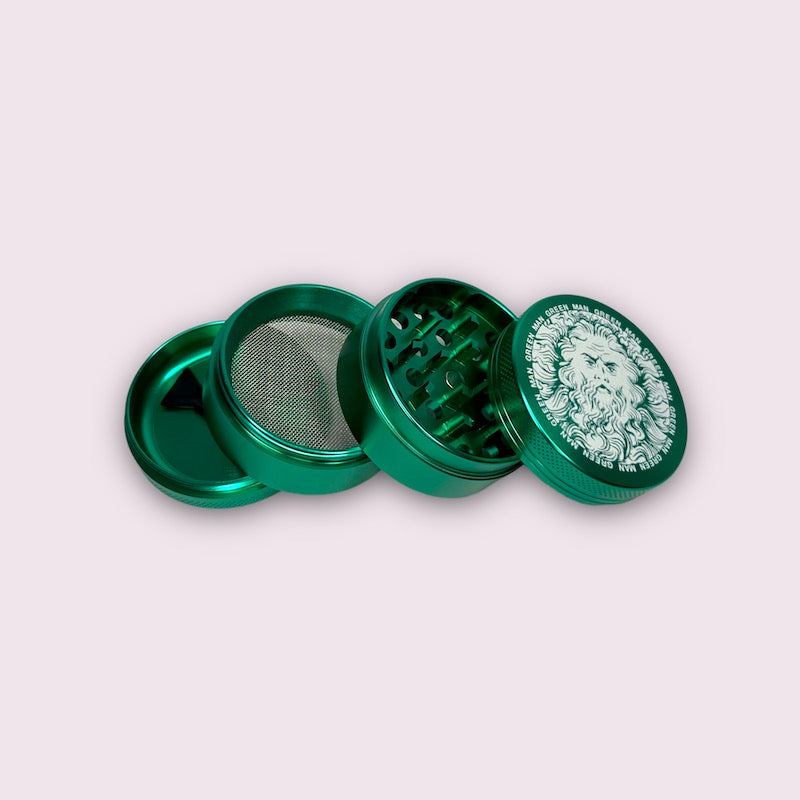Green Man Green Aluminum 4-Piece Grinder, 2"