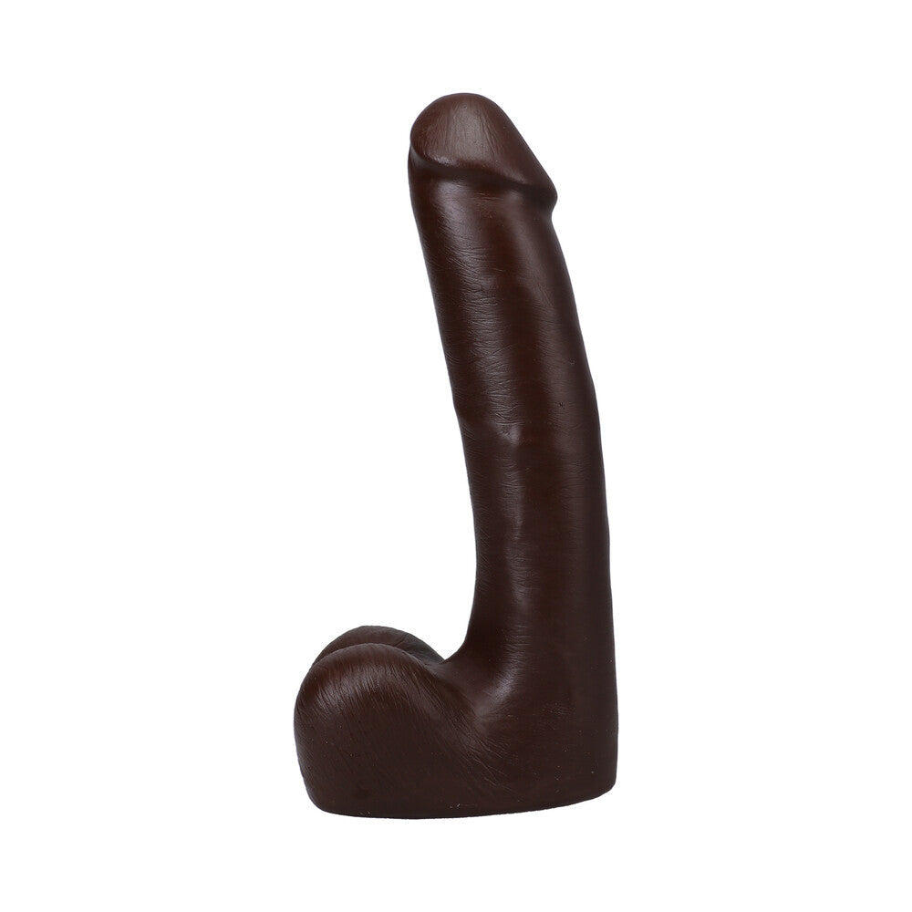 The Realistic Cock 9 in. ULTRASKYN Vac-U-Lock Dildo with Balls Chocolate