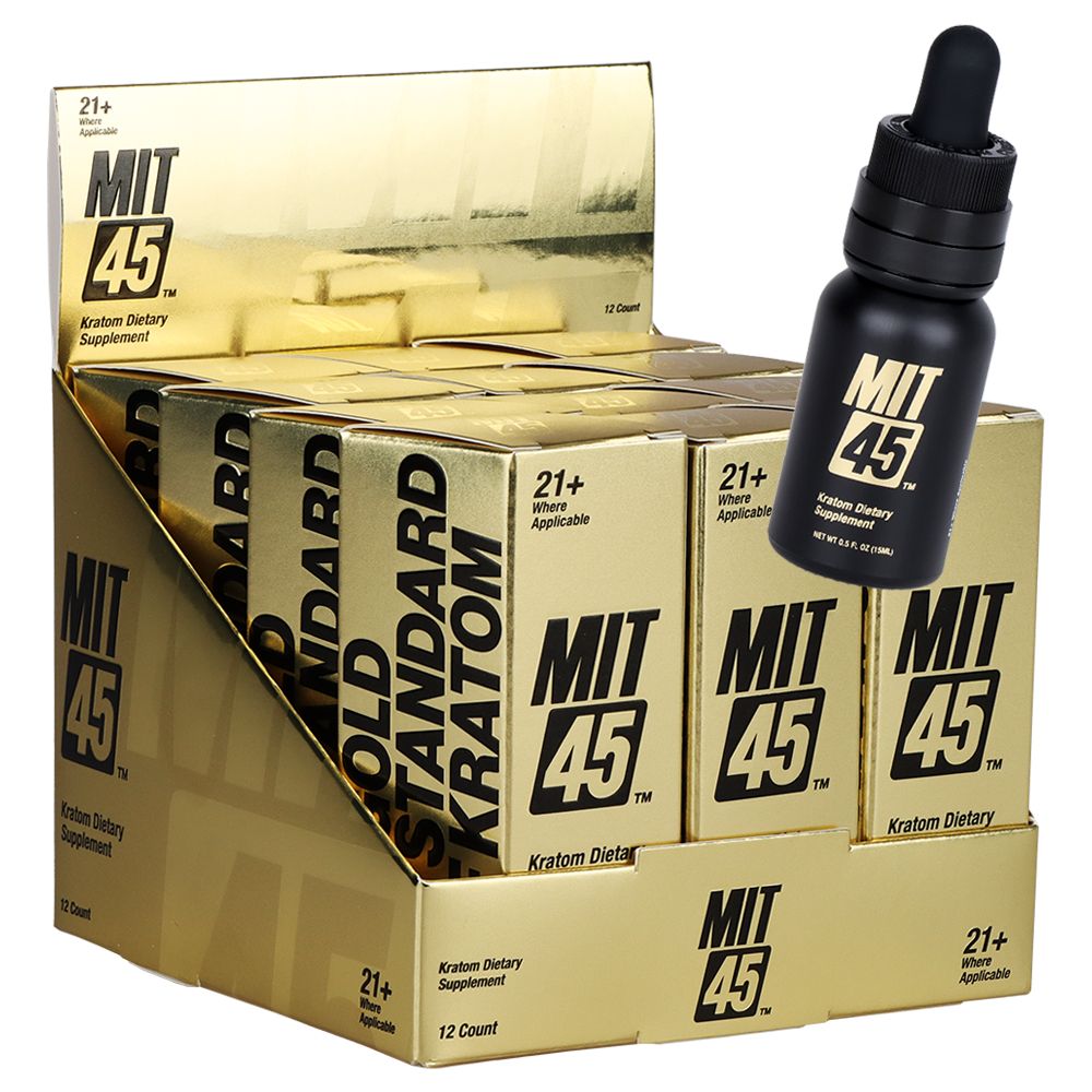 12CT DISPLAY - MIT45 Gold Liquid Kratom Shot - 125mg / 15ml