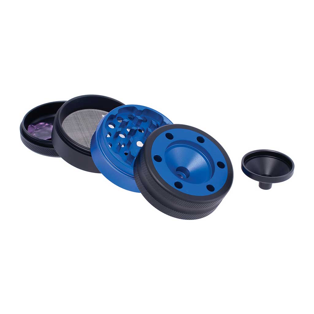 ALUMINIUM GRINDER W/ CONE HOLDER & FUNNEL