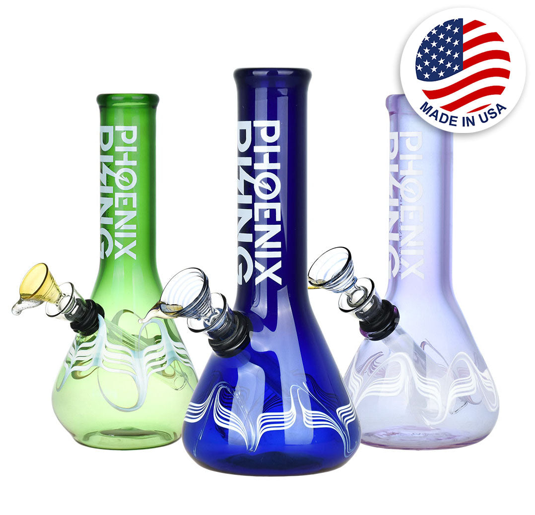 Phoenix Rising Beaker Base Water Pipe - 7"