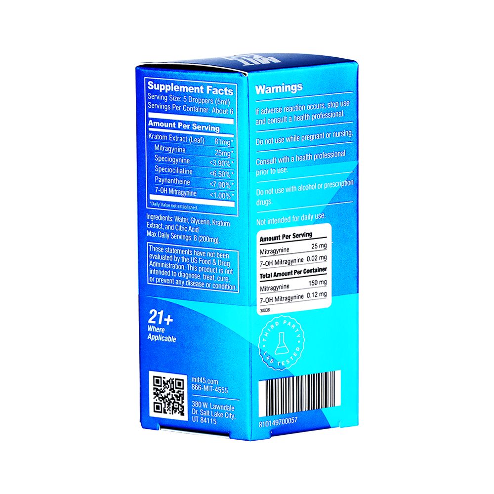 12CT DISPLAY - MIT45 Super K Kratom Shot - 150mg / 30ml