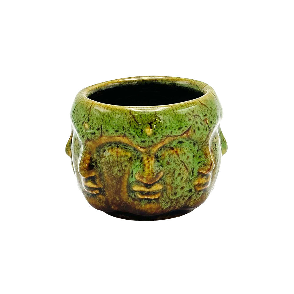 Buddha Faces Ceramic Shot Glass - 4oz