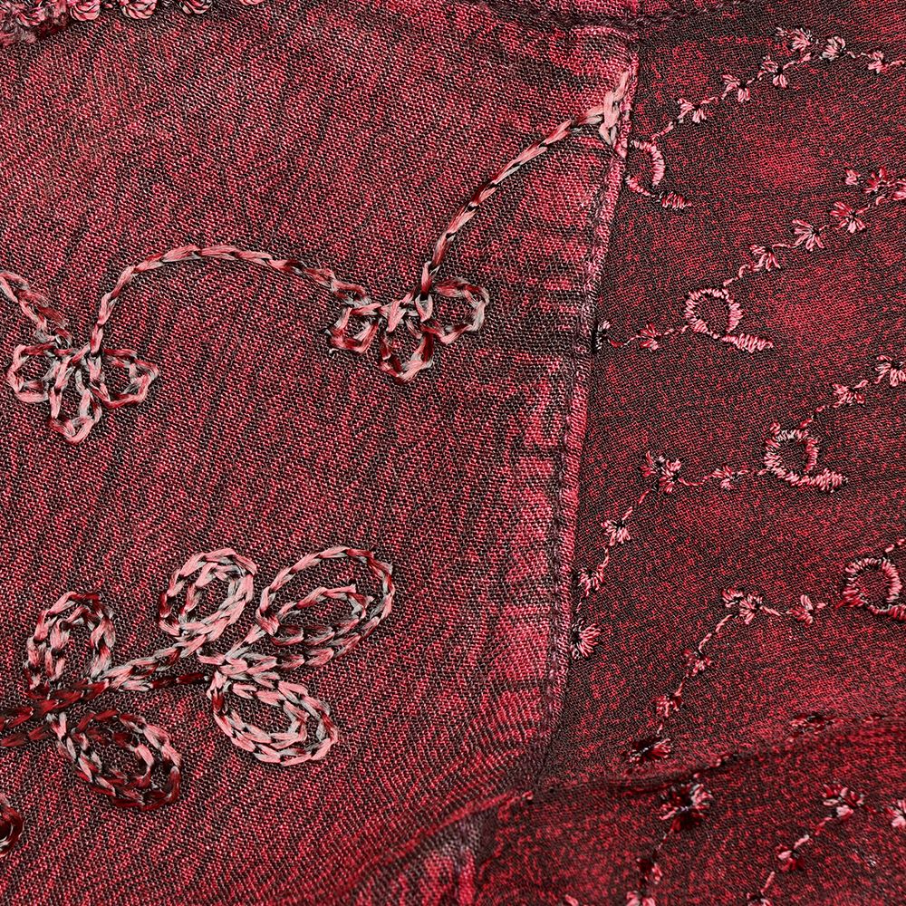 Embroidered Short Sleeve Dress - One Size / 38.5" / Colors Vary