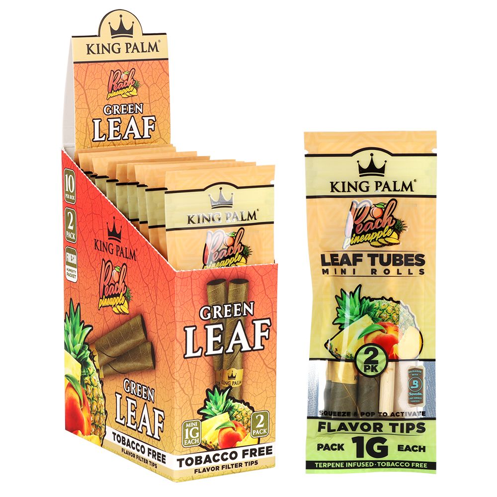 King Palm Hand-Rolled Leaf Wraps | Mini | 2pc | 10pk Display