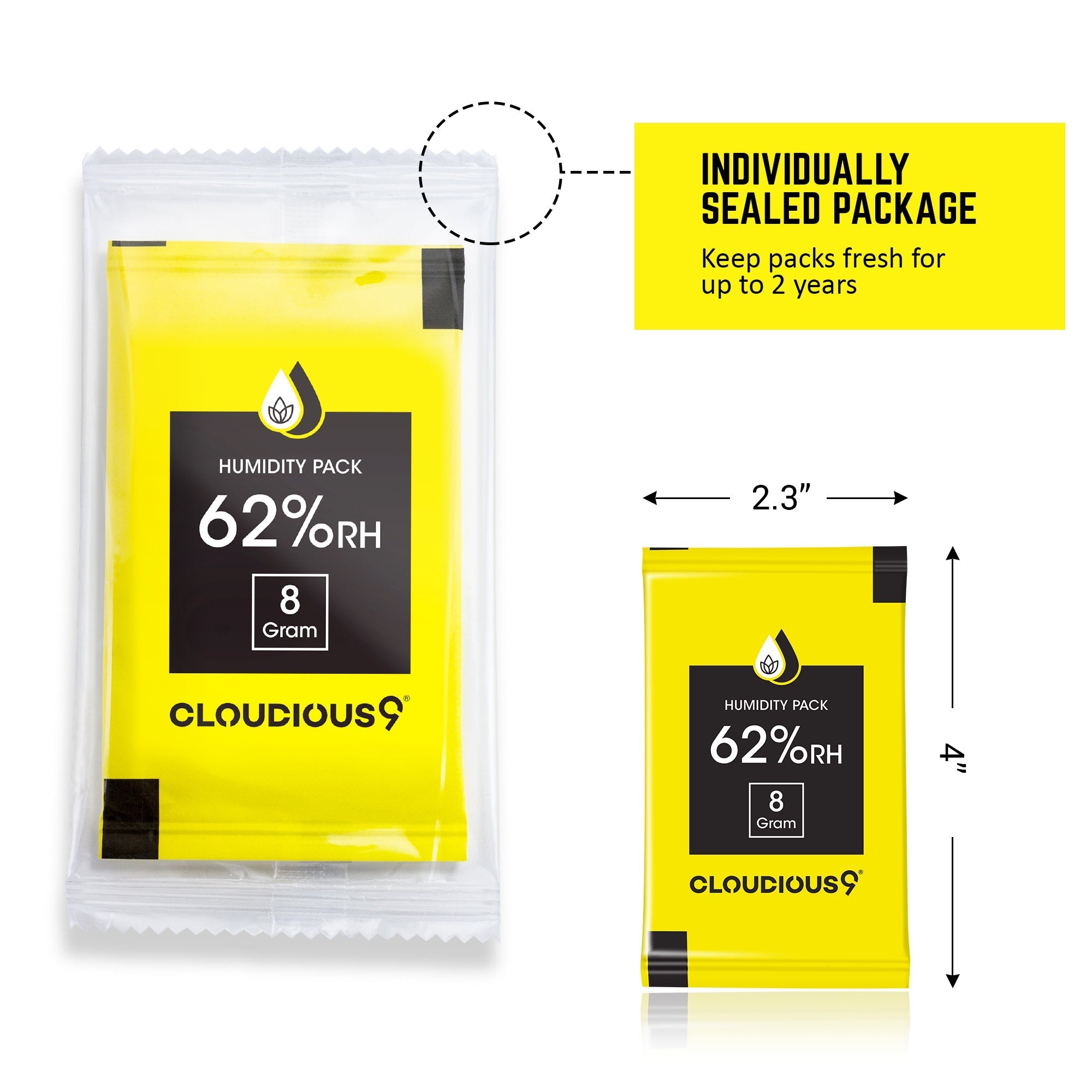 Cloudious 9 62% 2-Way Humidity Pack Regulator - 12 Count