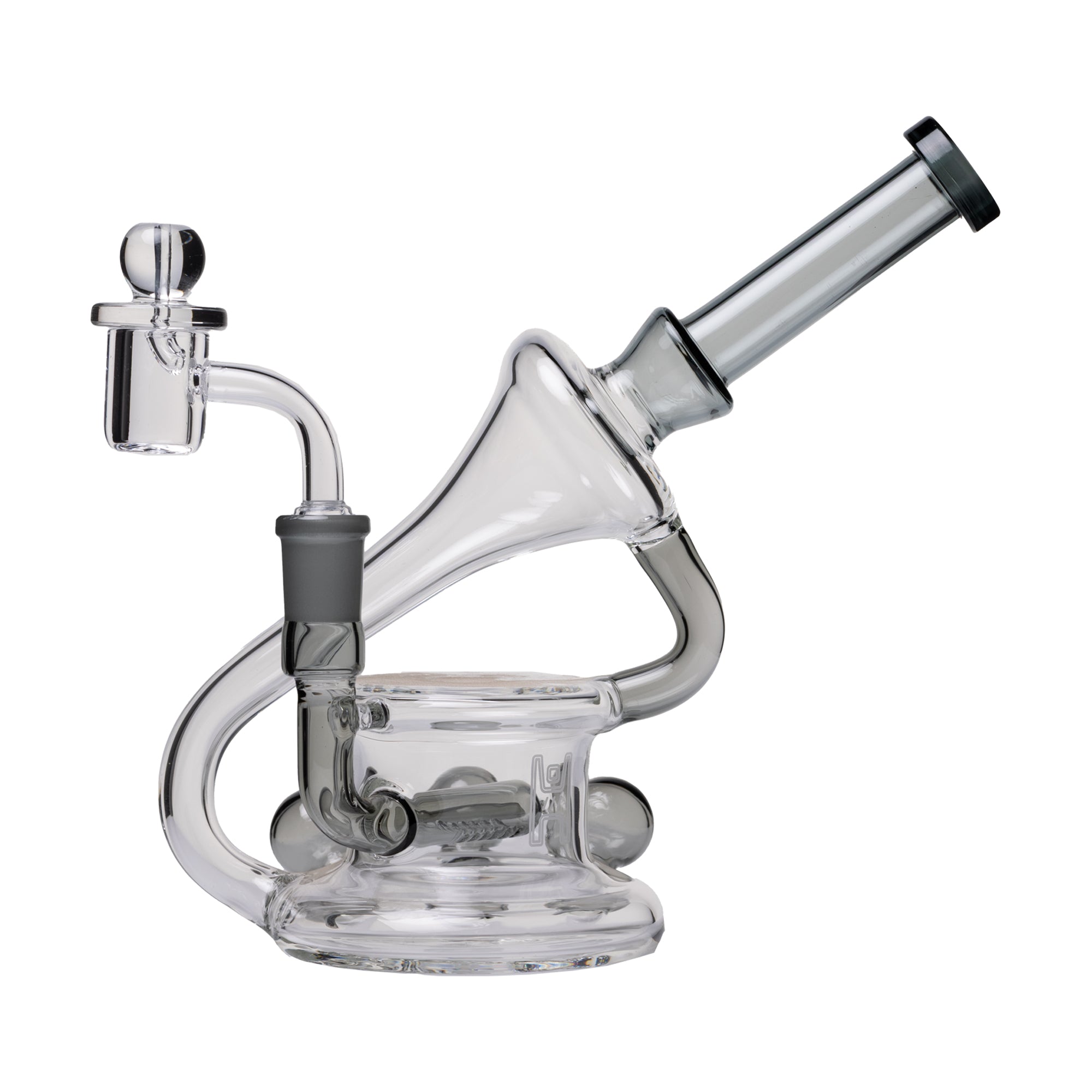 Human Grade 7.5" Recycler 45 (Triple Marble) Glass Rig