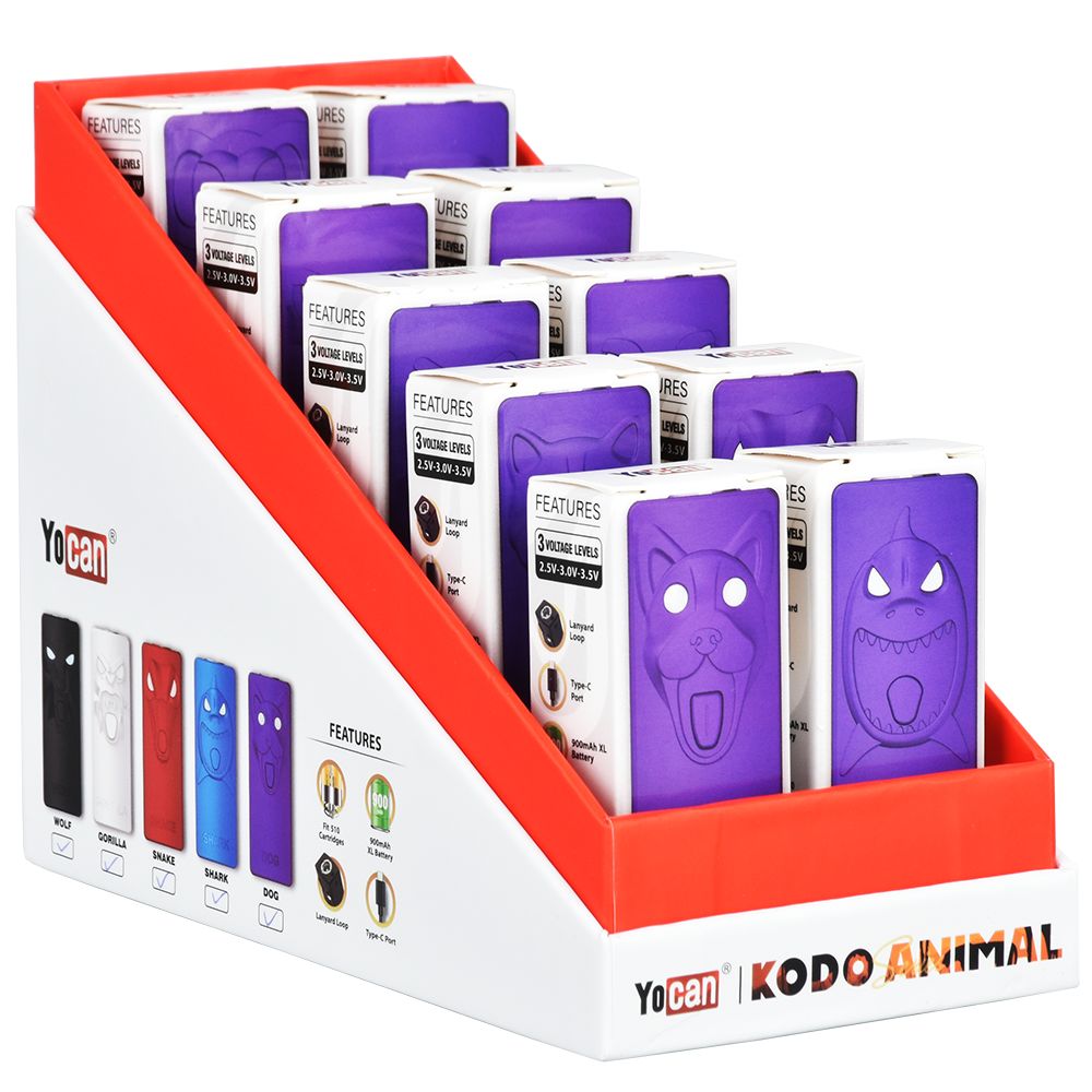 Yocan Kodo Variable Voltage 510 Cart Vape Battery |  900mAh 10ct