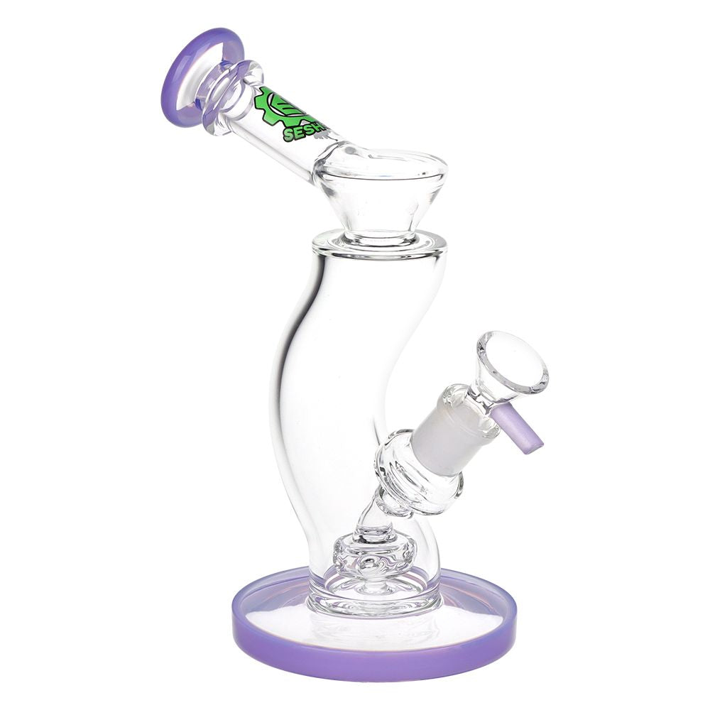 SeshGear Hip Check Curved Glass Water Pipe | 7.75" | 14mm F