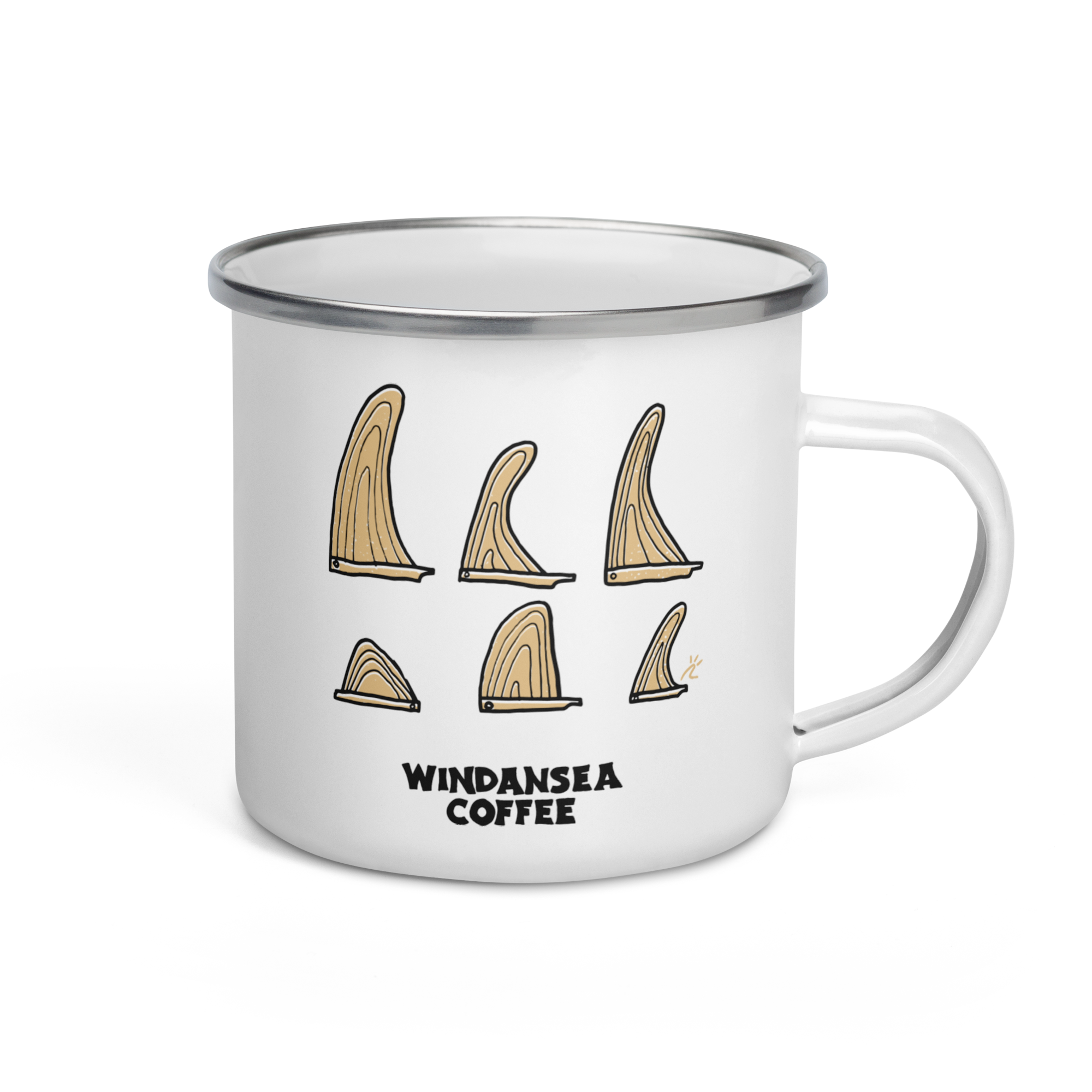 Fin Box Enamel Mug