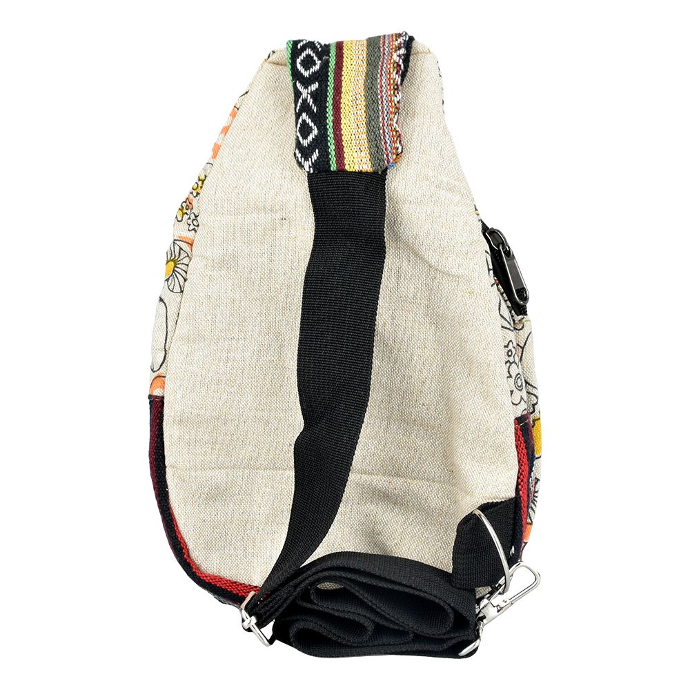 Threadheads Tie-Dye Mushroom Garden Pactchwork Sling Bag - 9"x8"