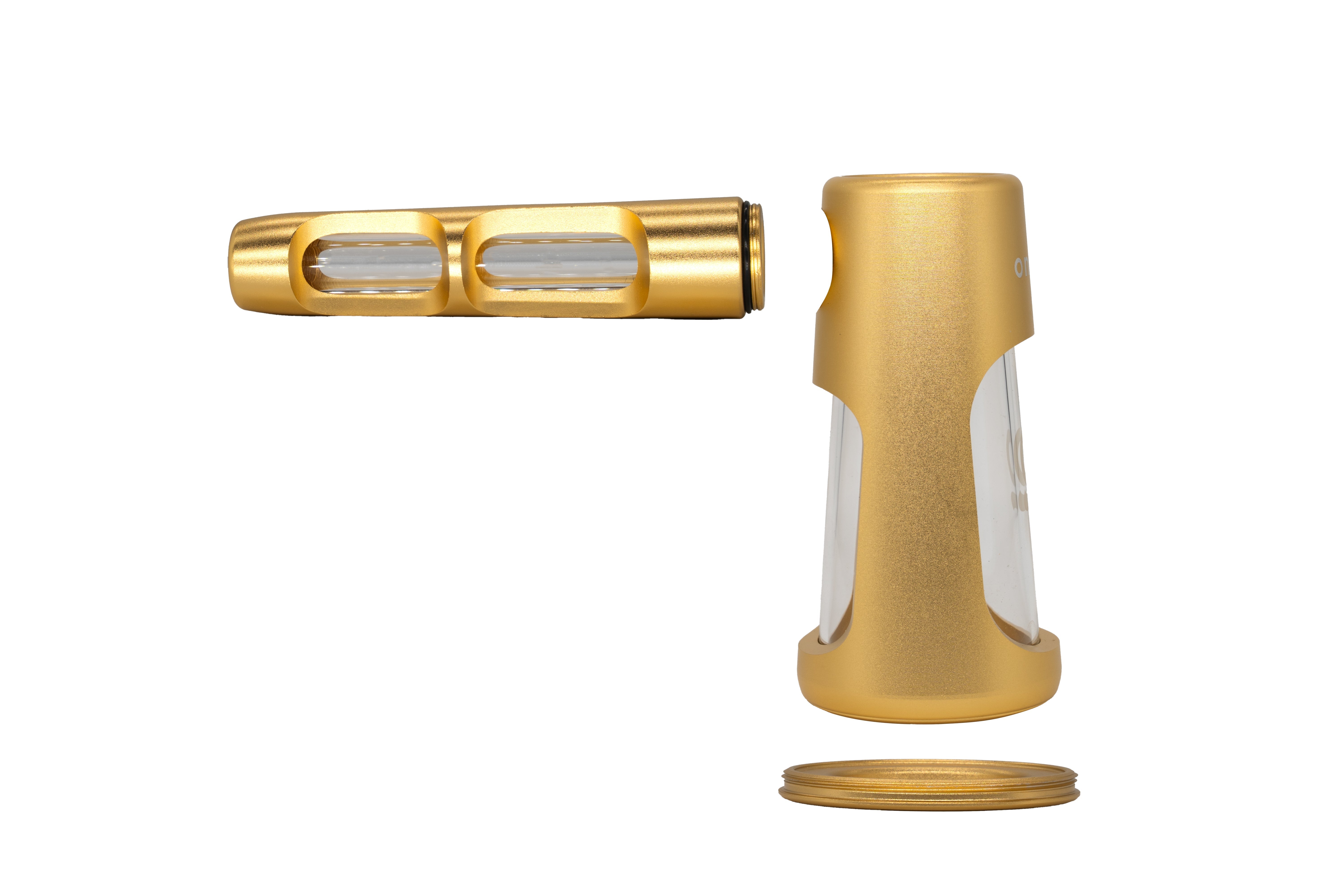 ONGROK Portable Glass Aluminum Bubbler Pipe