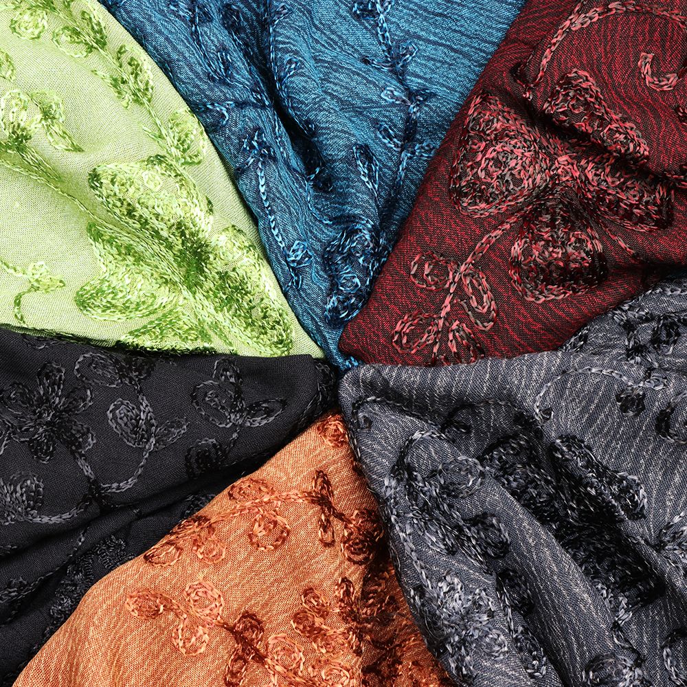 Embroidered Short Sleeve Dress - One Size / 38.5" / Colors Vary