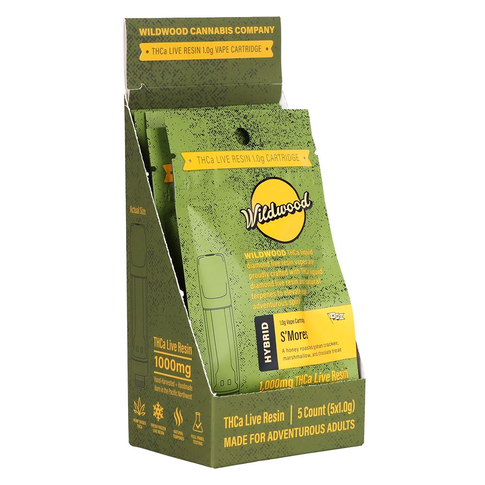 Wildwood Dispensary Grade Live Resin THCA Cartridge | 1g | 5ct Display
