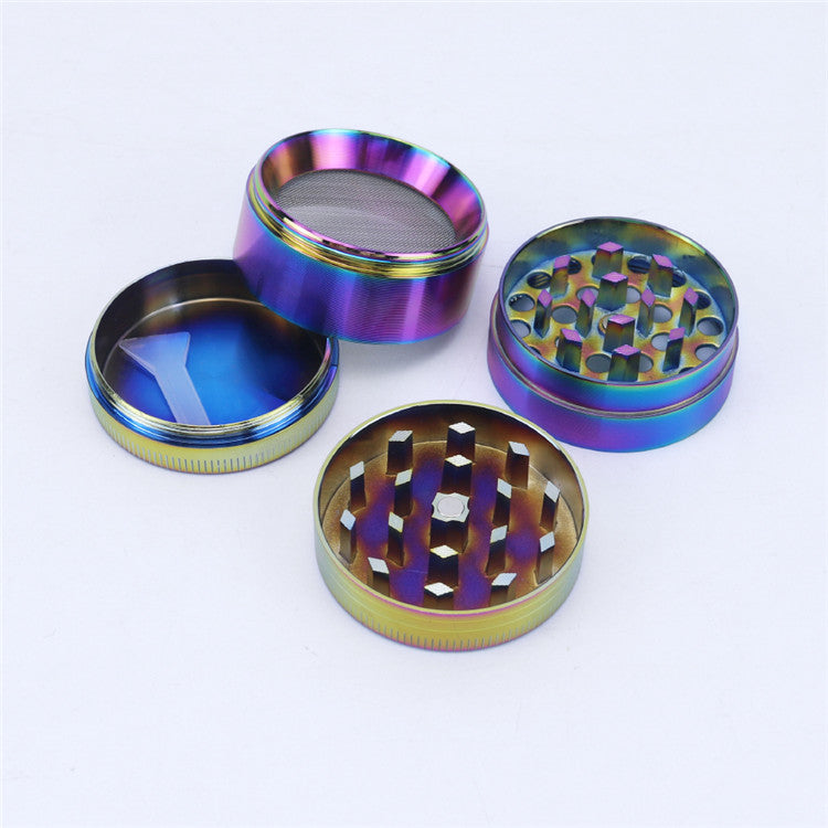 Zinc Alloy Iridescent 4 Piece Metal Grinder