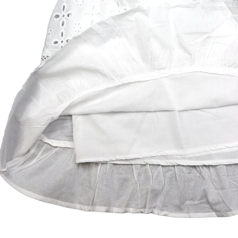 Spaghetti Strapped White Cotton Dress - One Size