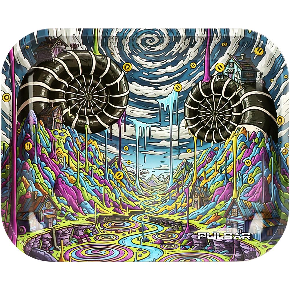 Pulsar Metal Rolling Tray - Reverse Gravity Drip / 13"x 11"