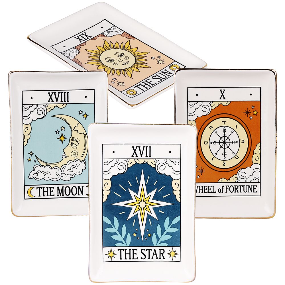 Tarot Card Ceramic Trinket Dish | 6.6"x4.5"