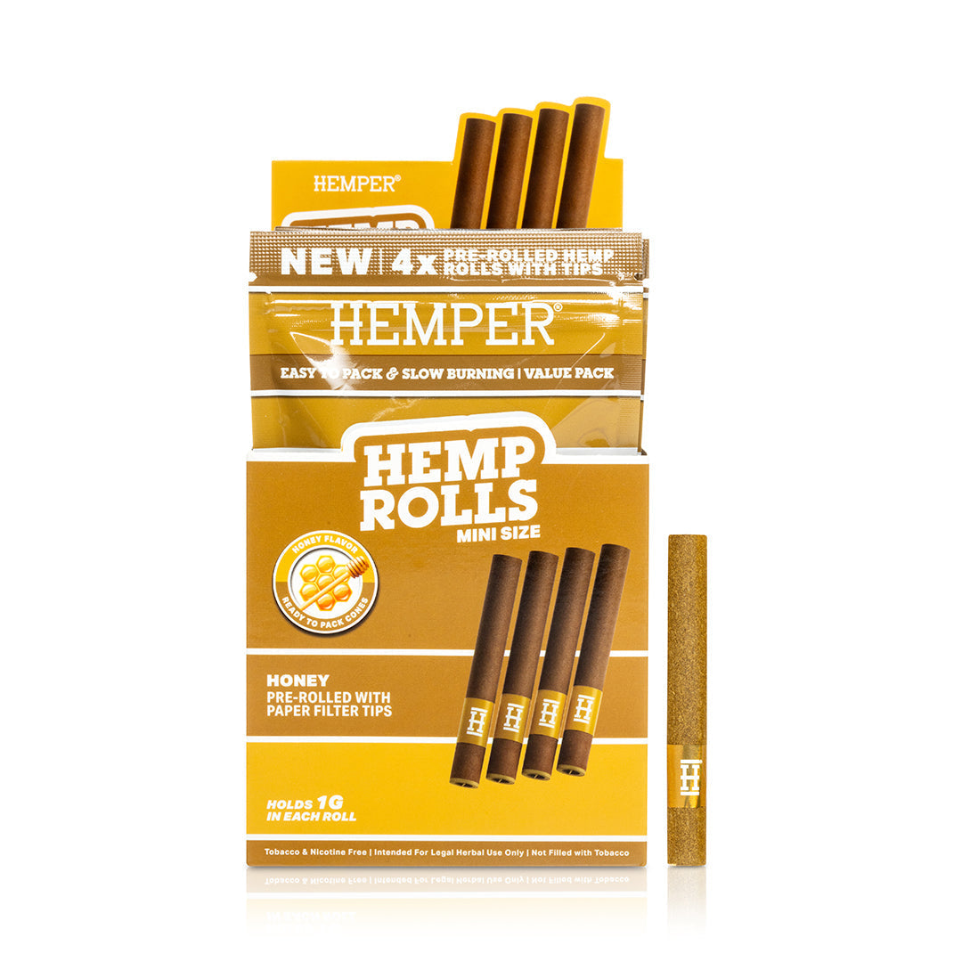 Pre-Rolled Mini Size Paper Tip Hemp Rolls | 4PK