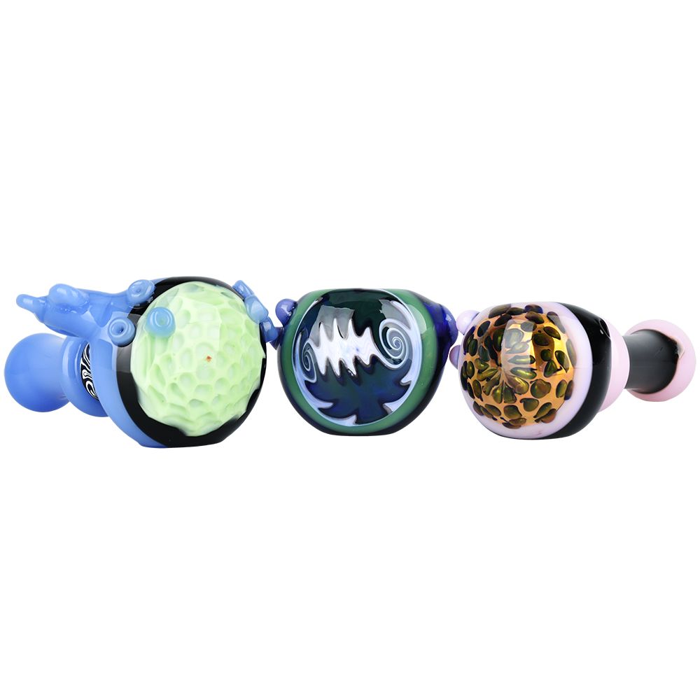 Heavy Layered Assortment Glass Spoon Pipes - 5" 10ct