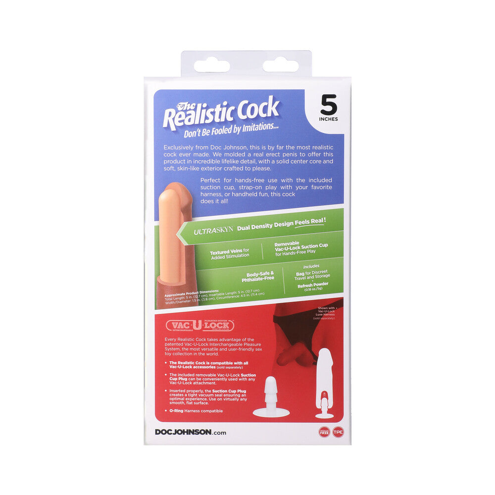 The Realistic Cock 5 in. ULTRASKYN Vac-U-Lock Dildo Vanilla It's A Dream Smoke Shop The Realistic Cock 5 in. ULTRASKYN Vac-U-Lock Dildo Vanilla It's A Dream Smoke Shop