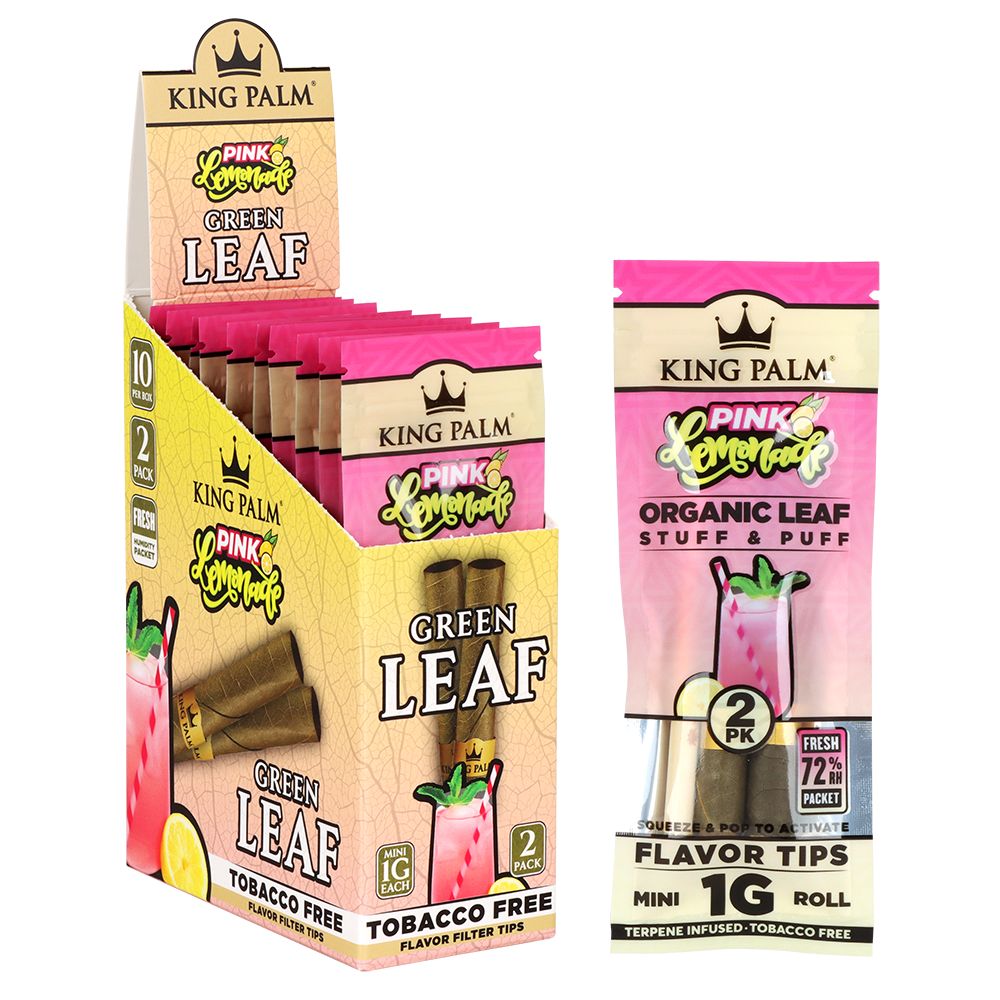 King Palm Hand-Rolled Leaf Wraps | Mini | 2pc | 10pk Display