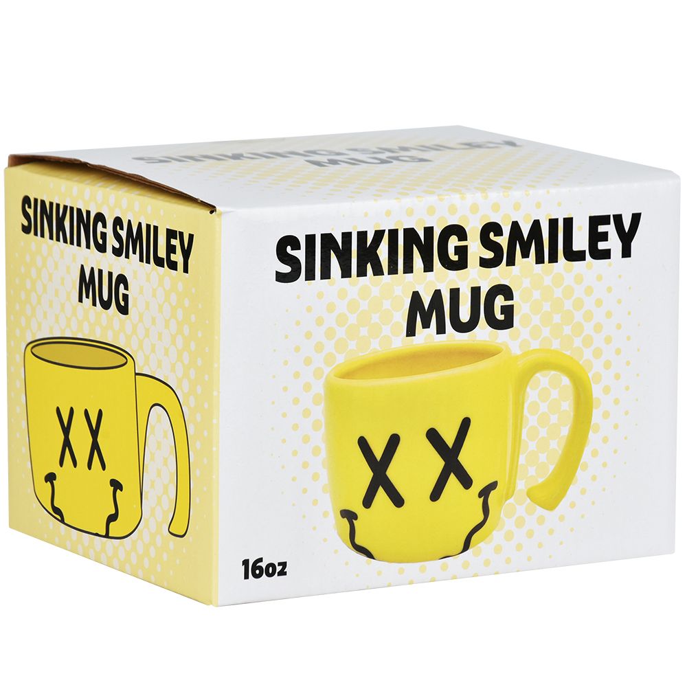 Sinking Smiley Ceramic Mug - 16oz