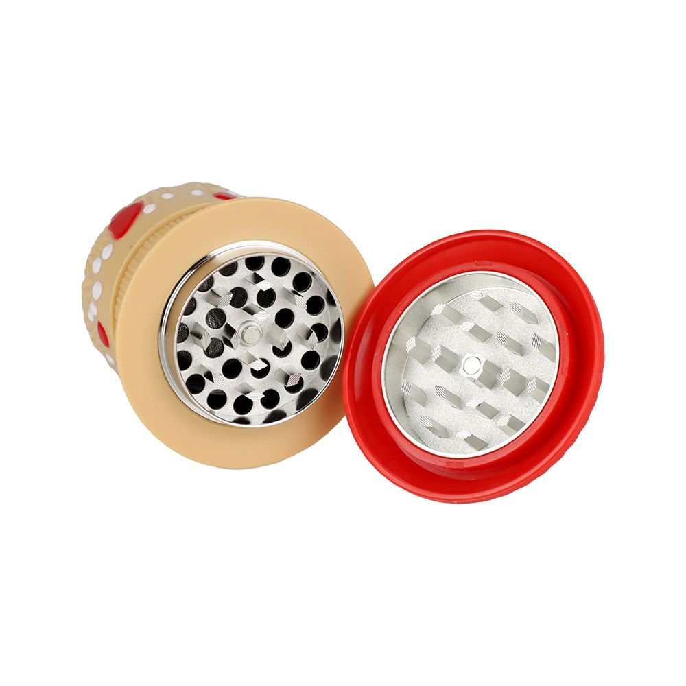 Mushroom Acrylic Grinder - 3pc / 1.5" 12ct