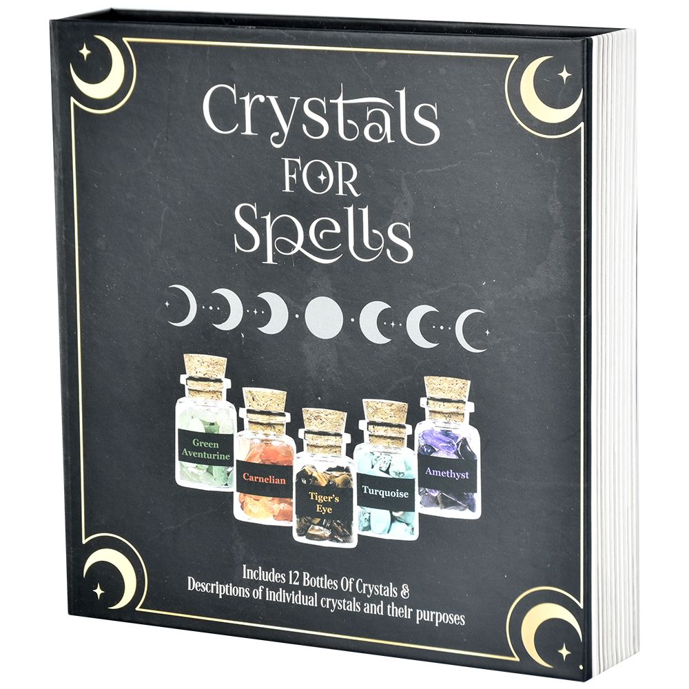Crystals For Spells Faux Book 12PC SET