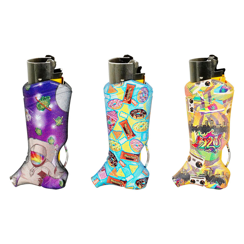 25PC DISP - Toker Poker Lighter Sleeve - Clipper/Flashback/Asst