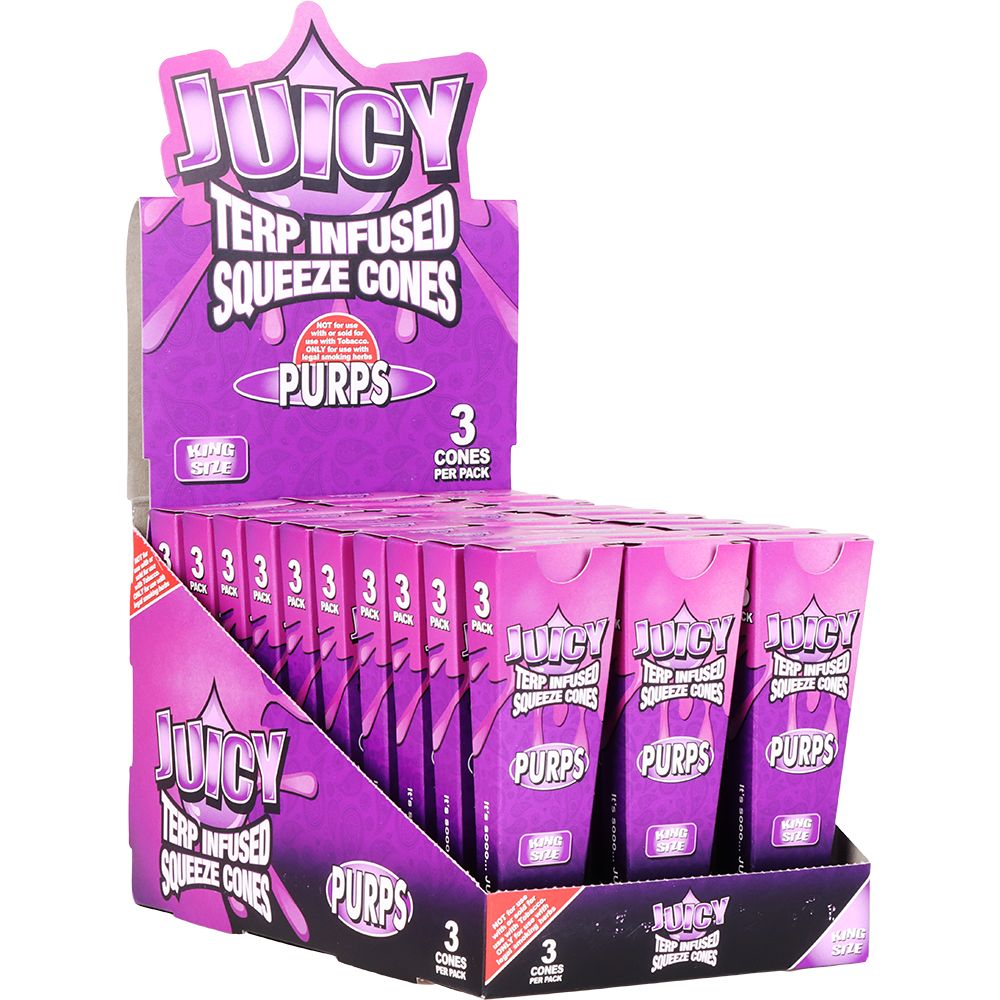 Juicy Terp Infused Squeeze Cones | Purps | 30pk Display