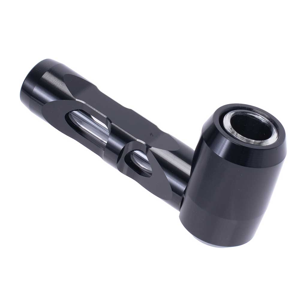 ALUMINUM GLASS SMOKING PIPE