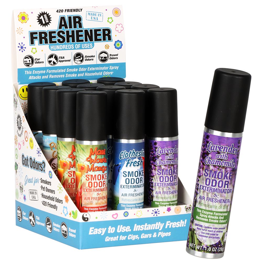 12CT DISPLAY - Smoke Odor Exterminator Spray - 1oz / Year Round