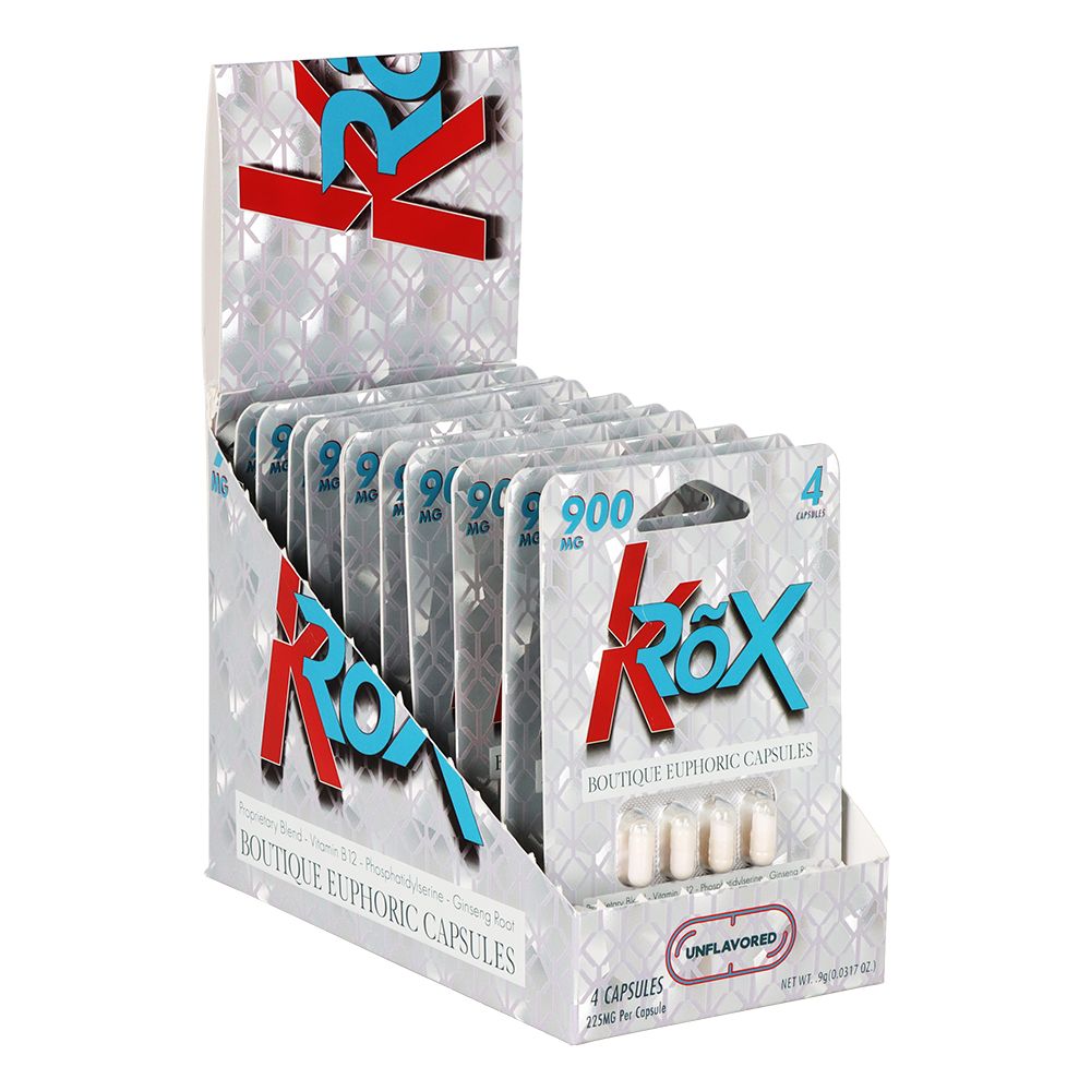 KRox Boutique Euphoric Capsules | 900mg | 4pc | 10pk Display