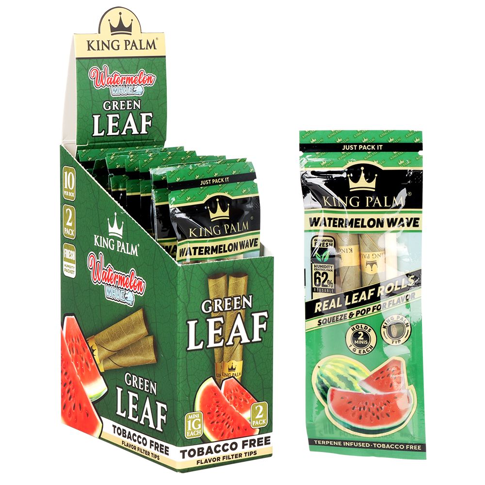 King Palm Hand-Rolled Leaf Wraps | Mini | 2pc | 10pk Display